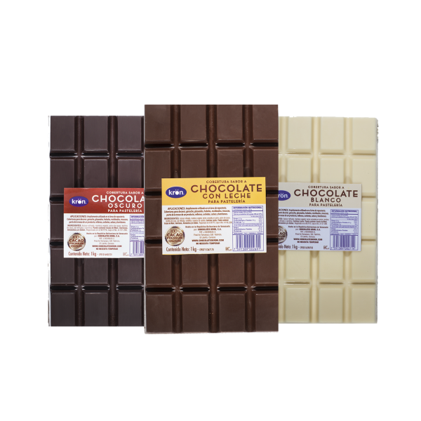 Barras de chocolate y cobertura de chocolate
